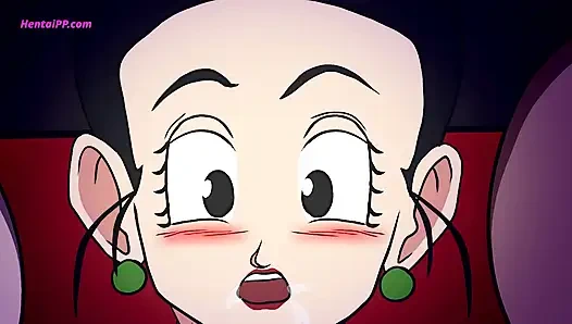 Chi-Chi mengambil tiga kontol - di mulutnya, di vaginanya, di pantatnya. Sekaligus (Kartun)