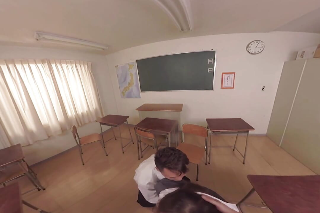 A Strict-faced Teacher Struggles to Hide Her Climax. - 1