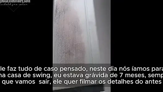 Беременная замужняя женщина сосет и трахается с одаренным мужчиной в свинг-доме