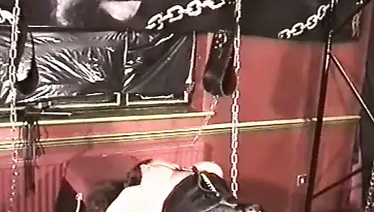 Berat 7 pound di memekku saat diikat di udara