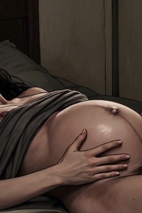 Huge 9 Month Pregnant Belly - Rubbing My Dripping Hairy Bush Until I Cum