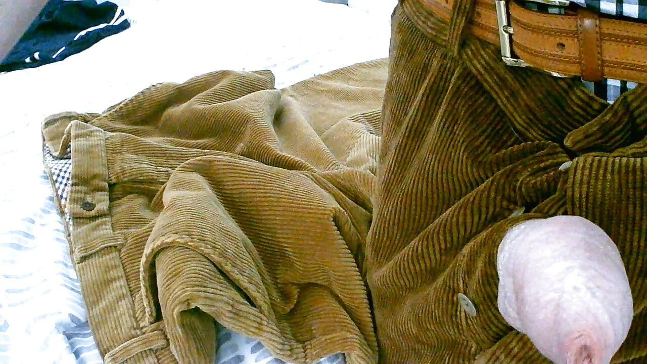 braon corduroy trljanje