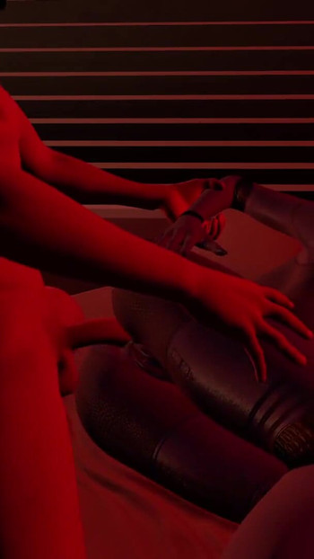 Napínavý okamžik z "Dvojčata sexuální scéna v Atomic Heart l 3D animace"