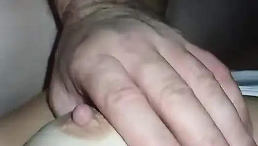 It ends on her nipples, a long time for viewing