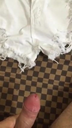 me cumming on my neighbors clean shorts