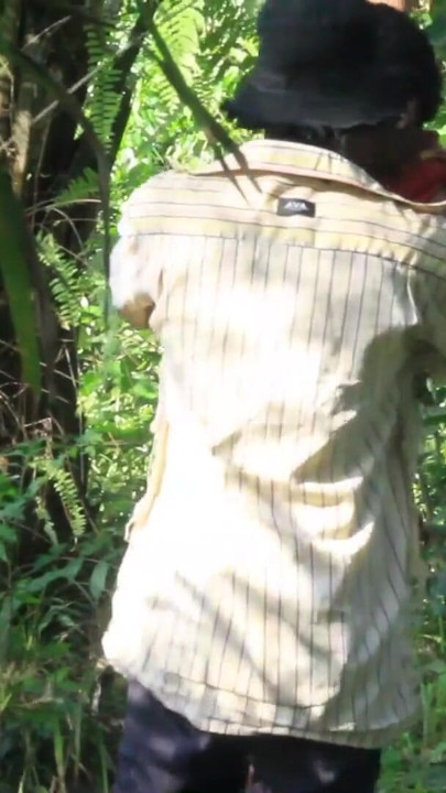 African girl in search of firewood in the bush got fuck by a bush man | Clip 1