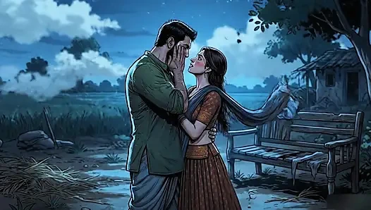 Raju and Seema started making a hut in the jungle and started having sex.