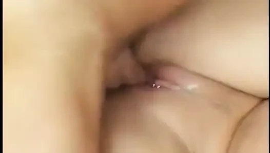 Cute Kayla dressed in pink is getting hardcore fucked and boobs creamed