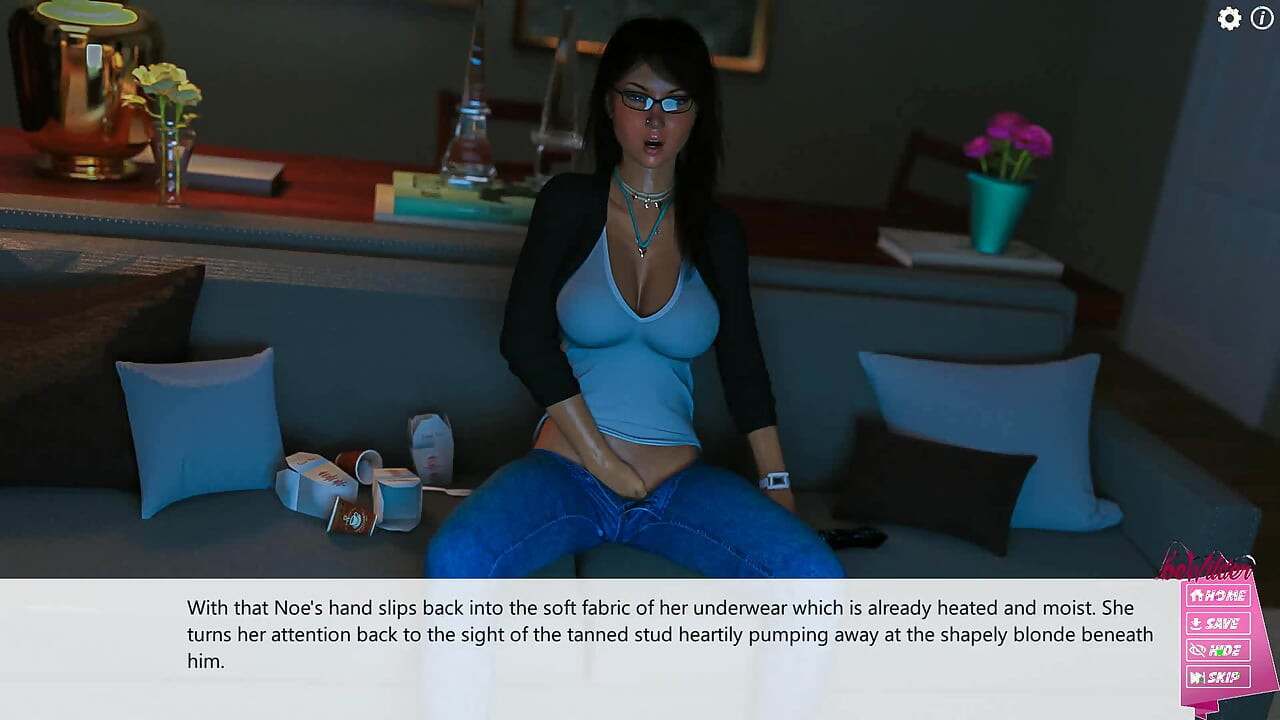 Noemi's Toscana rebirth: horny girl fingers her pussy while watching porn ep 5