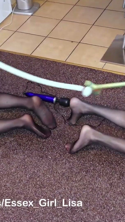 Essex Girl Lisa and Gigi share extra long depth training anal dildos | Clip 1