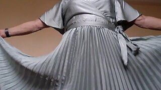 Playing in my pleated Dress
