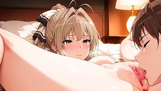 Sento Isuzu tiba atas permintaan. Sento melakukan seks anal di hotel dengan banyak creampies. Cosplay hentai Sento Isuzu
