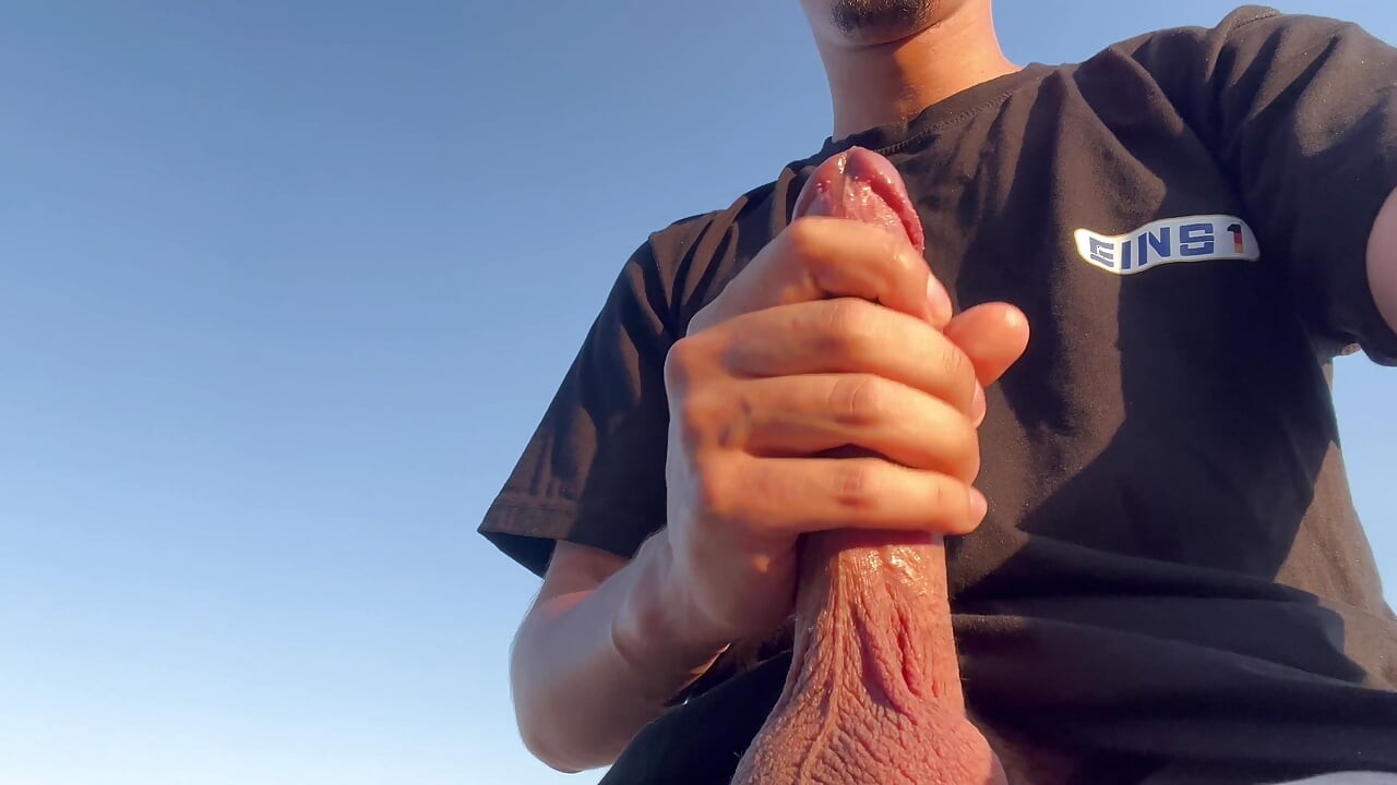 Horny Man Masturbating in Public