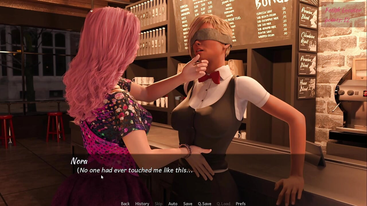 FetishLocator part 3. I make a girl try another girl blondfolded. She cums so quick