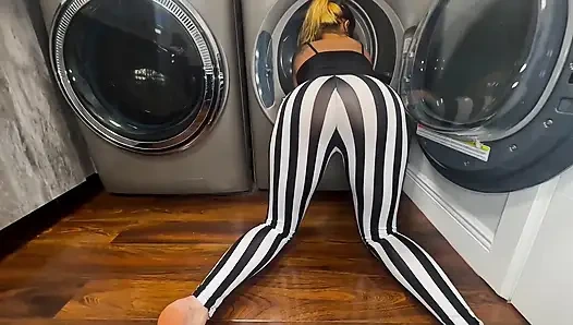 Step Sis Stuck in Dryer BBC Step Bro Helps Her Out