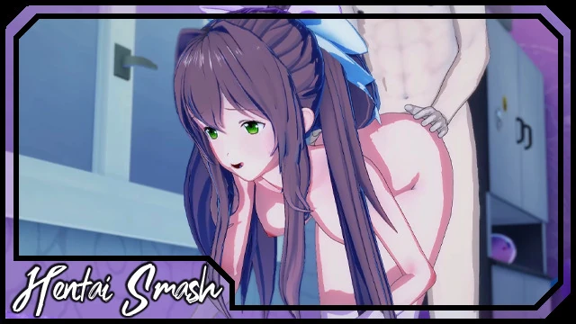 Monika fucked doggystyle. Doki Doki Literature Club