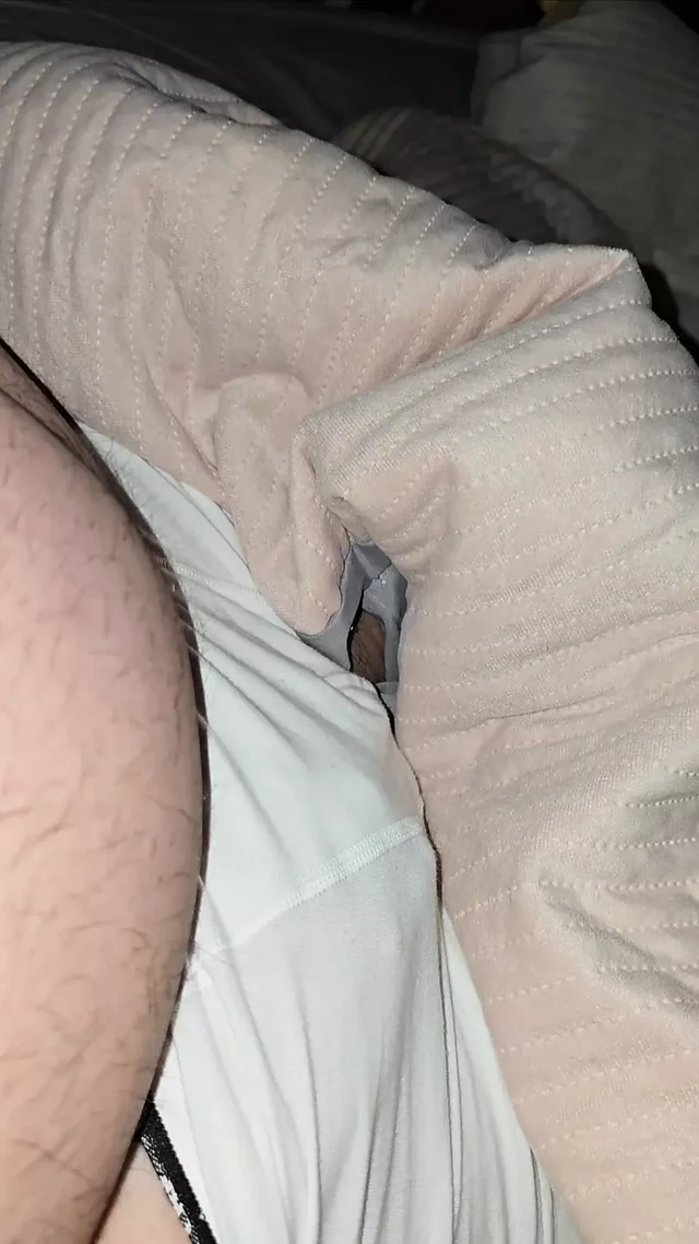 The London slut puts her hand in her stepson's panties and jerks off