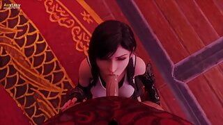 Tifa Deep Throating A Big Dick (Version 2)