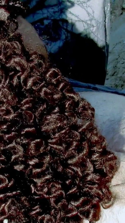 Fucking at the beach with a spectacular young black woman with an oiled body: Nancy Love | Clip 3