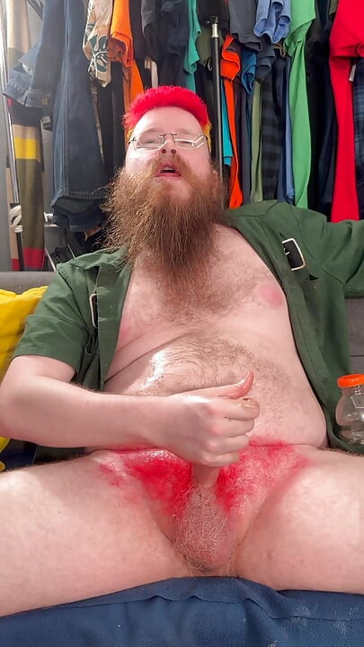 Getting a good long cock stroking session in