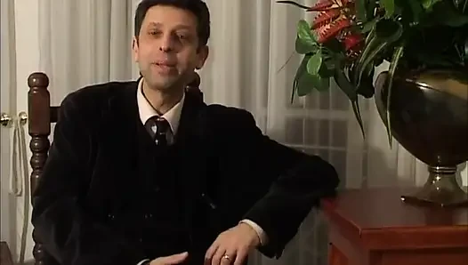 Sexy blonde petite double penetrated ass fucking threesome...cum in mouth