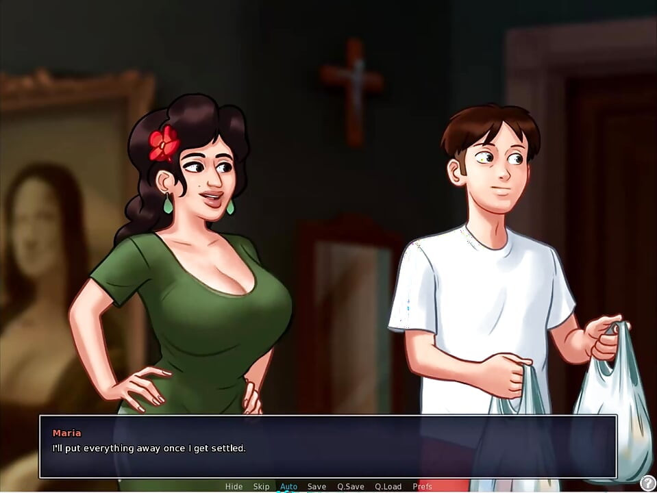 Summertime Saga - Johannes fucked Odette, Johannes fucked Maria, Eva had her baby