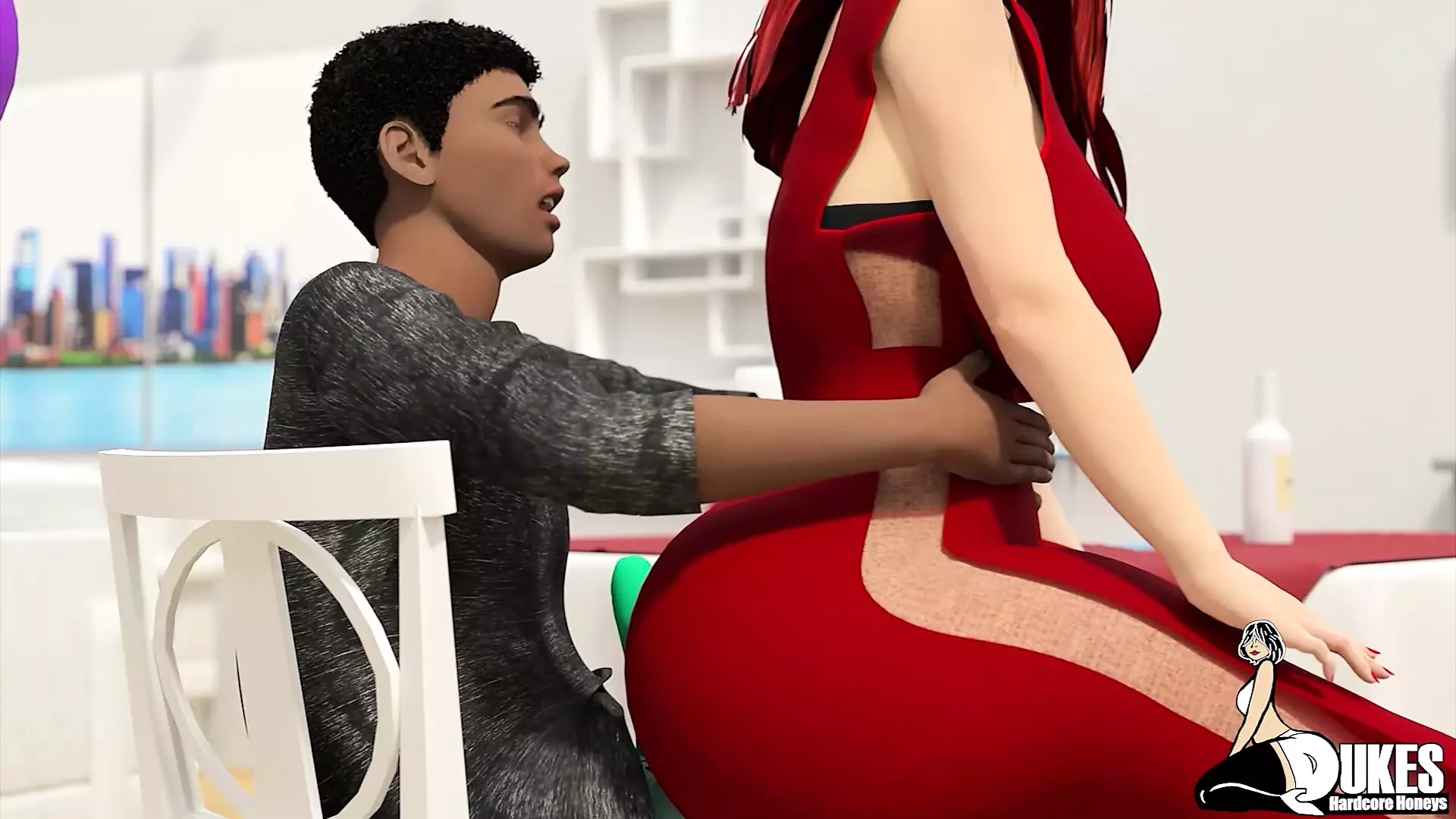 Sacanagem peituda milf é fodida por toda a casa por sua melhor amiga