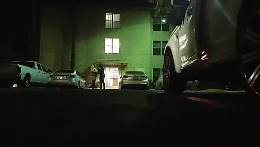 Thick BBW Wife in Lingerie in Public Hotel Parking Lot! Badblondiemonroe