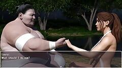 Laura lustful secrets: la moglie tradisce suo marito con un grande paffuto sumo fighter - episodio 66