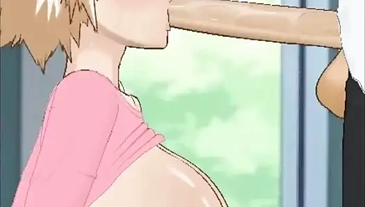 Mitsuki üvey oğluyla arkadaş olduğu için gırtlağını siktirerek ona teşekkür ediyor