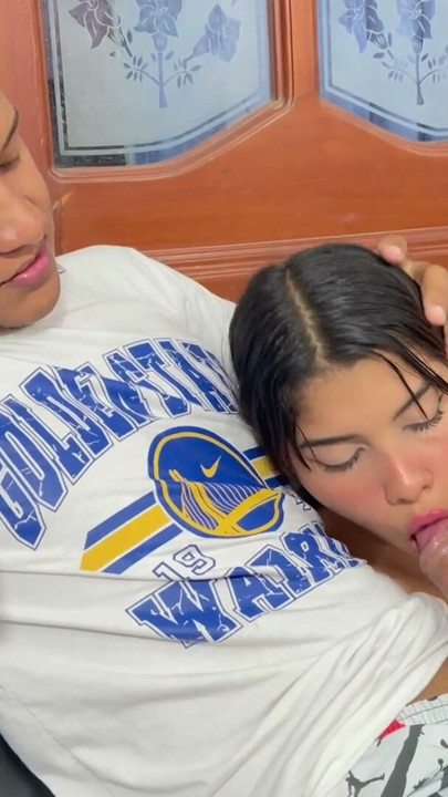 I invite my little stepsister to watch a movie and we get really horny, and she asks me to fuck her with my huge penis | Clip 1
