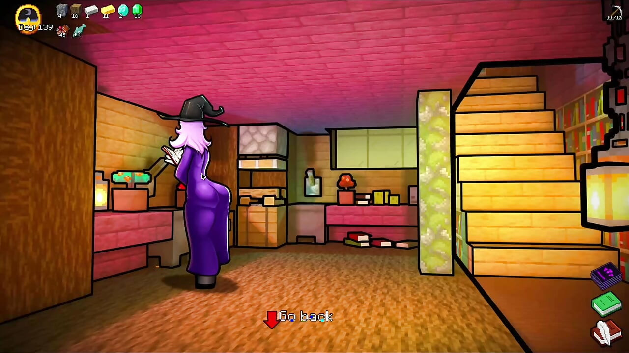 Nadrženácraft Minecraft parodie Steve šukání čarodějnice s lektvarem síly.