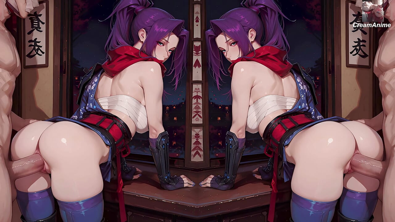 Ninja Psylocke Seks Anal Sampai Dicrot Di Dalam Sama Orang Asing - Model 3D 4K 90fps