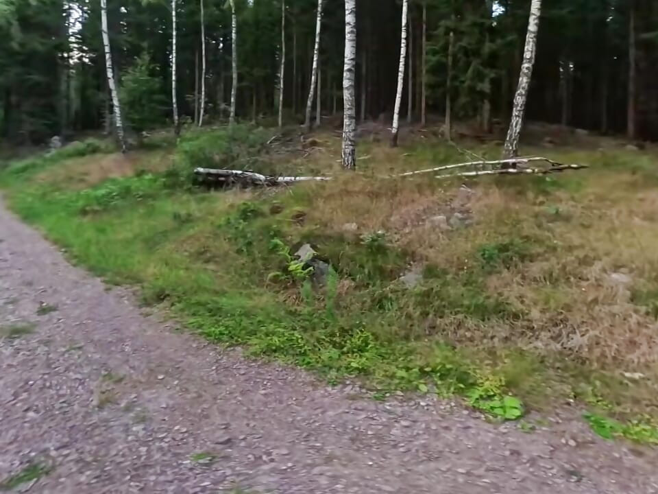 Nude hike in the greenery of  teenager