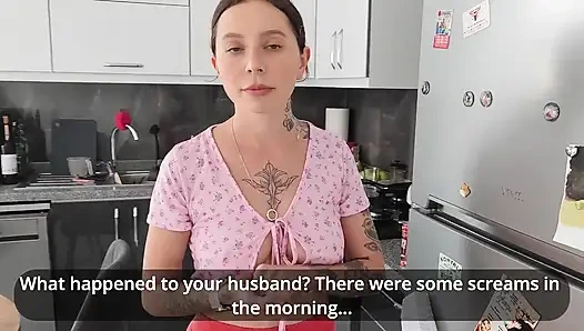 Istri dari tetangga pecundang menjadi gila karena seks anal kasar.