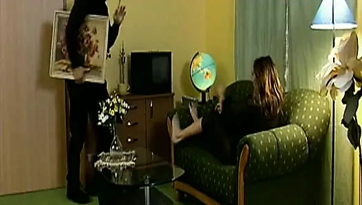 Brunette German Cougar with Naturals Rides Monster Cock in