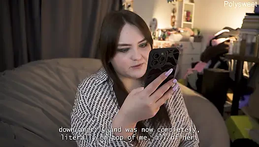 Porn story - ballgag I could only mumble while she fucked me with a strap-on