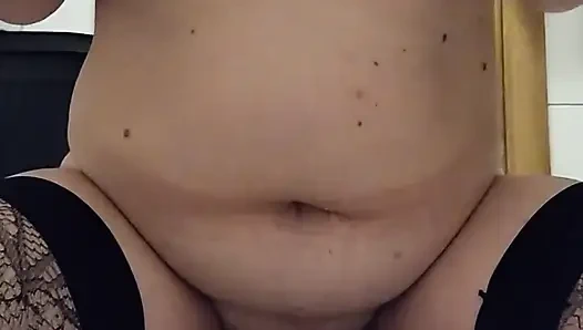 Orgasm control training using a vibrator and a dildo, culminating in an orgasm