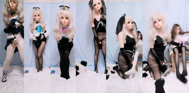 Genshin Impact Kigurumi Barbara depravada como heralda futa por medias negras mágicas