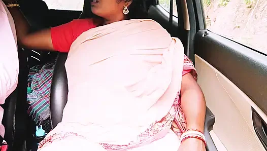 Indian House Maid Car Sex with House Woner in Jingle Road. Telugu Dirty Talks.
