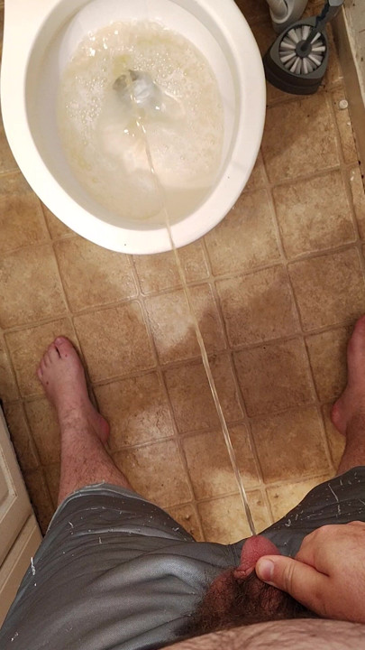 Morning Piss While Hard