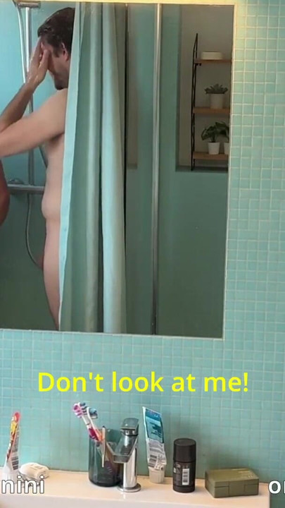 I seduce my straight friend in the shower and try to have sex with him. | Clip 1