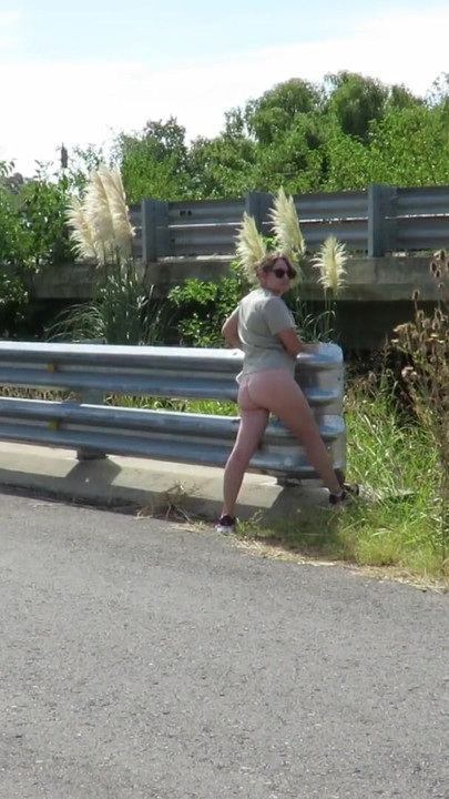 Patricia on the bridge over the road | Clip 1