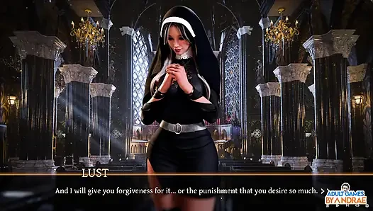 Sisters in Sin Gameplay Part 19 - Helga Caught Fingering in Front of the Altar