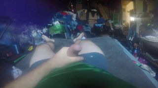 Tarde mastiurbándose masturbándose para corrida en gopro