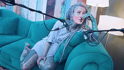 I talk about I - Isolation - ASMR podcast SFW talking goth skinny girl dreadlocks tattoo model inked girl