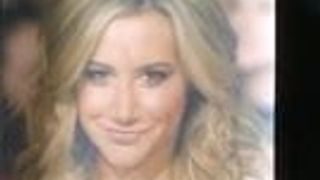 Ashley Tisdales gezicht bedekt met sperma (sperma eerbetoon)