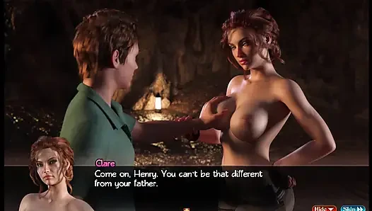 Treasure of Nadia - 20&21 - oyun - rol yapma - genç üçlü grup seks ve orta yaşlı seksi kadın MC'i baştan çıkarmaya çalışıyor
