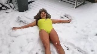 Jess - swimsuit snow angel