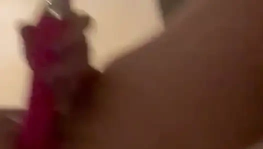 Pussy Play with Little Pink Dildo